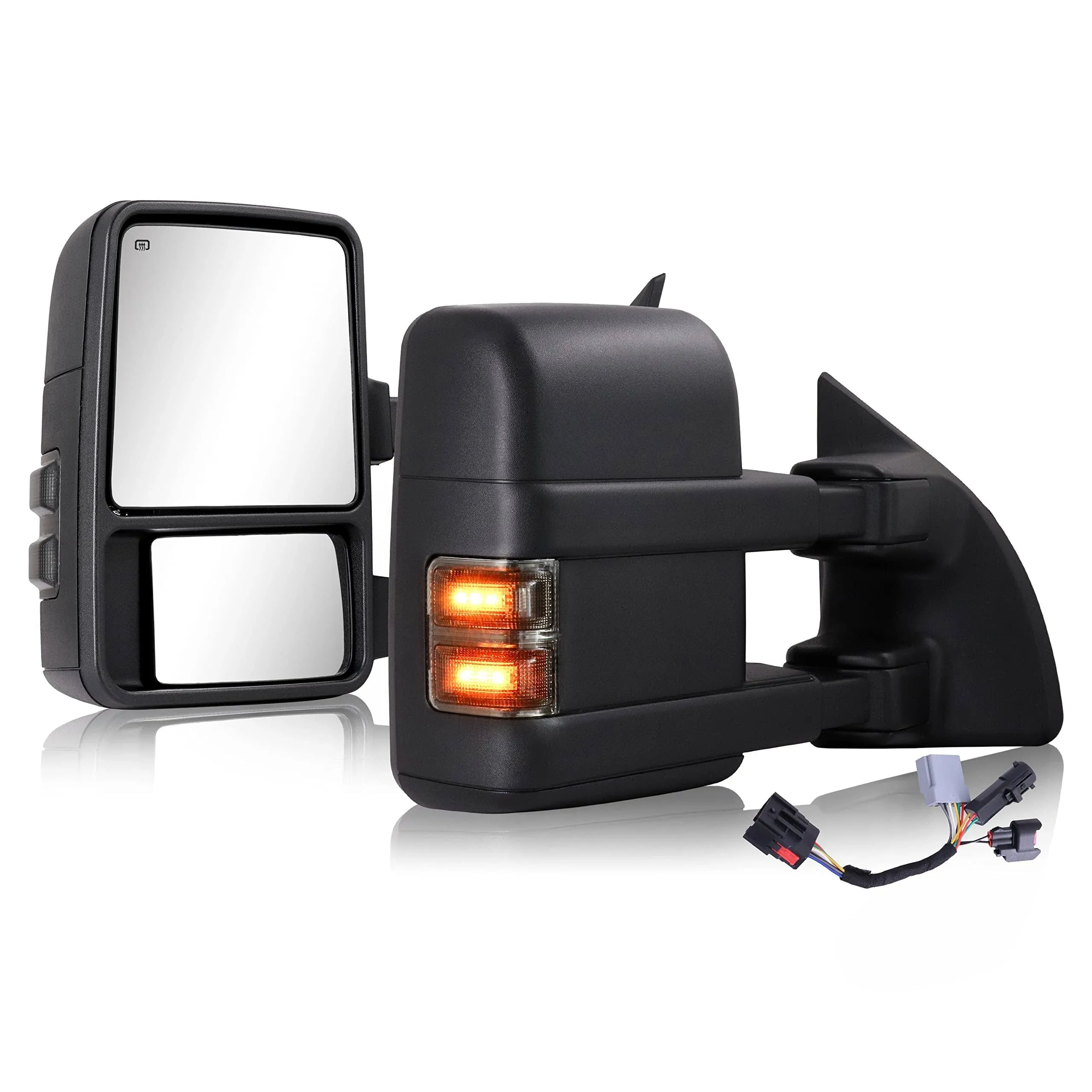 Towing Mirrors Compatible With 1999-2016 Ford F250 F350 F450 F550 Super Duty ...