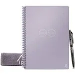 Rocketbook Core Reusable Spiral Notebook, Executive Size 6x8.8, Lilac - Lined Pages, App-Connected, Erasable, Durable Cover, Ideal for School, Work, and Creative Projects