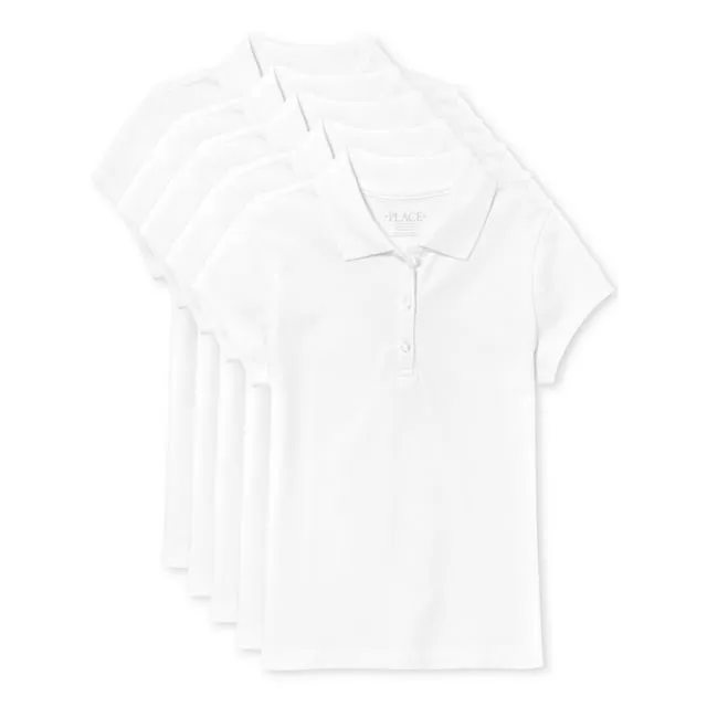 The Children's Place Girls Uniform Short Sleeve Pique Polo