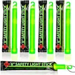 25 Ultra Bright Green Glow Sticks - Individual Packed With Lanyard - For Camping