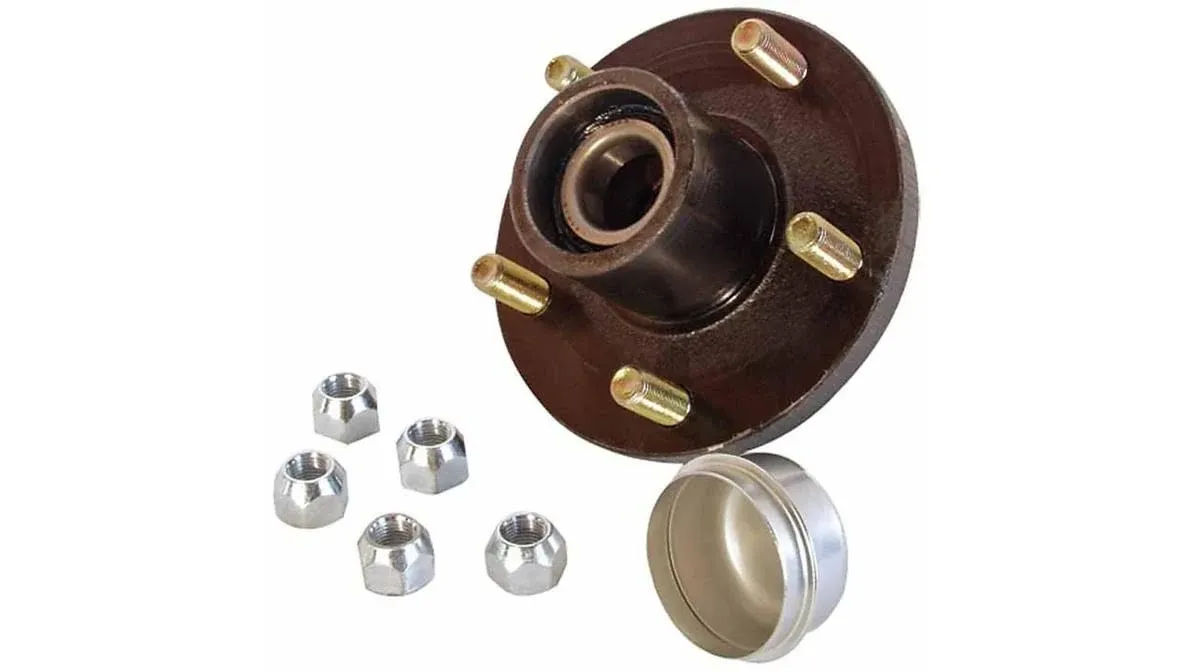 Carry-On Trailer 5-Bolt Hub Assembly with 1-1/16-In Bearings - 1,250 lb Weight Capacity, 155T