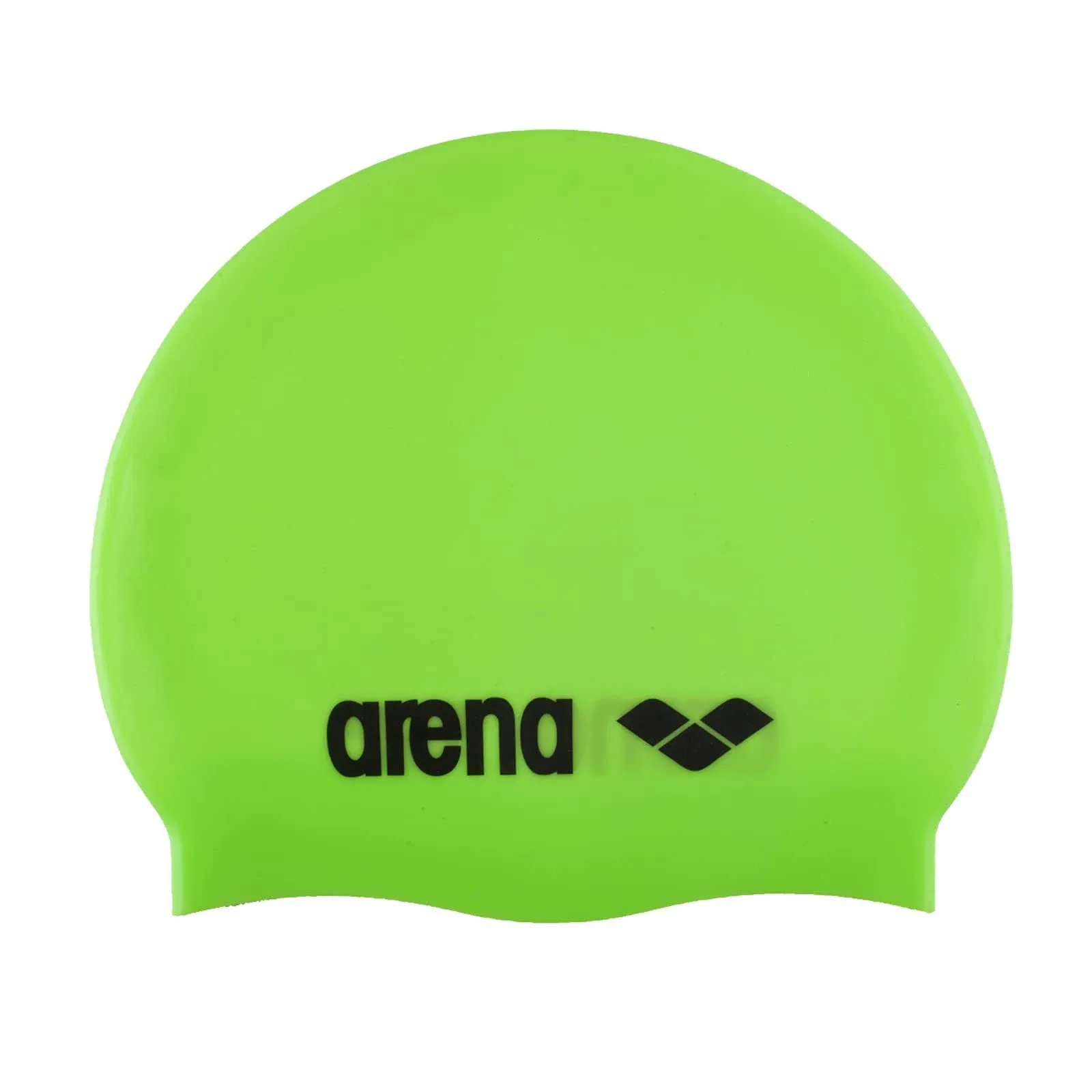 Arena Classic Silicone Swim Cap, Acid Lime / Black