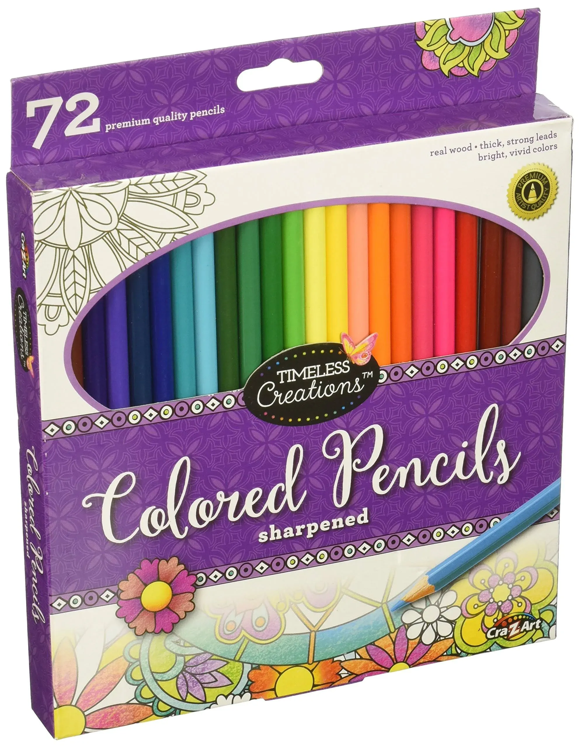 Cra-Z-art Timeless Creations Pre-Sharpened 72ct Colored Pencils, Assor