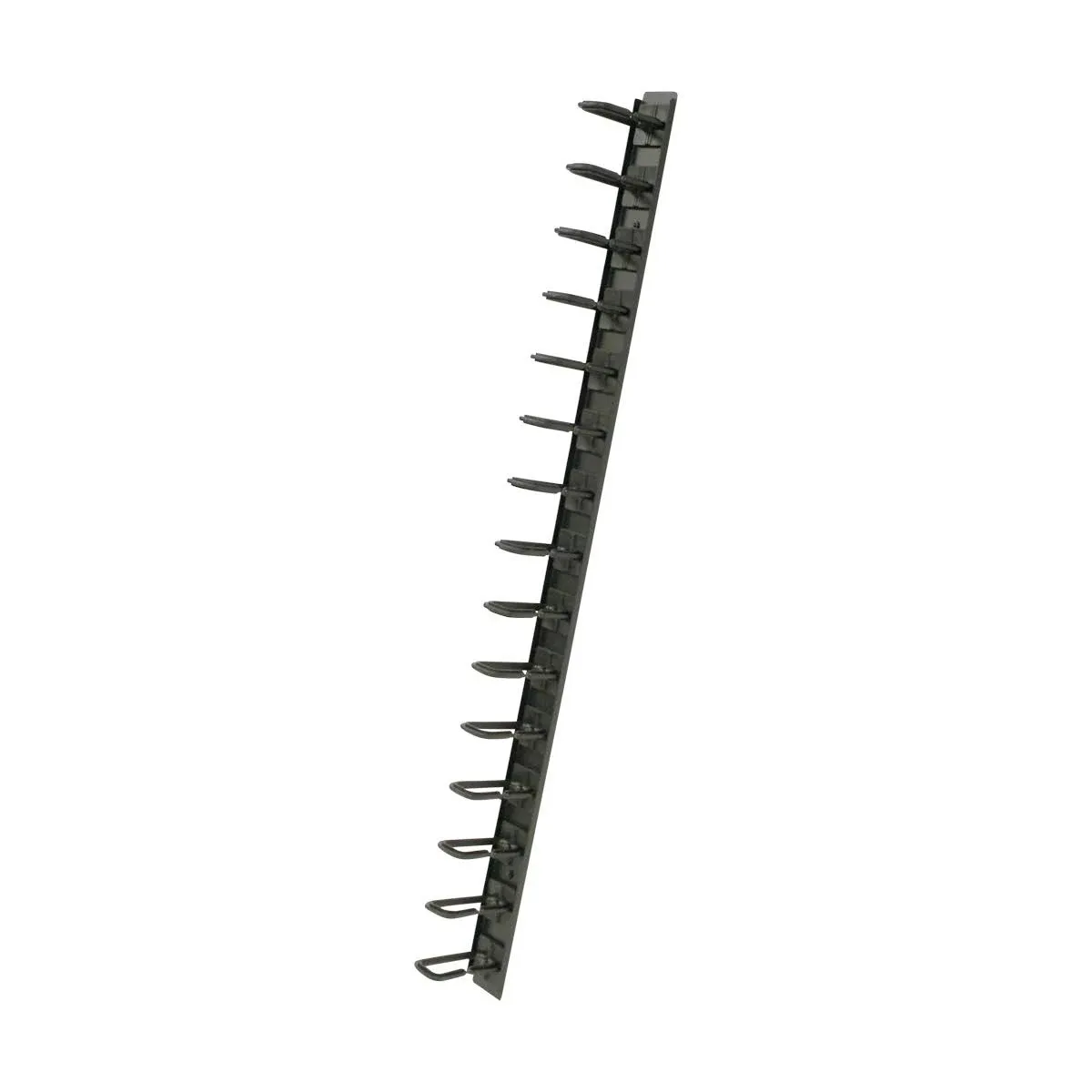 NavePoint 1 Channel Tool-Less Plastic Vertical Ringed Cable Manager 34 Inch with Mount Buttons