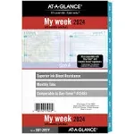 AT-A-GLANCE 2024 Weekly & Monthly Planner Refill, 5-1/2" x 8-1/2", Desk Size, Loose-Leaf, Seascapes (381-285Y-24)