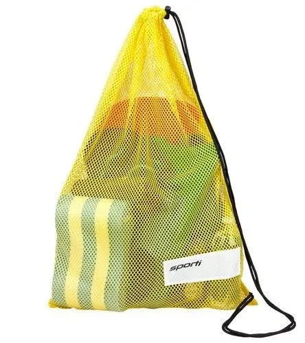 Sporti Swimming Equipment Bags, Mesh Drawstring Backpack, Swim Bag for Swimmers, Mesh Backpack for Beach, Gym and Workout Gear - Mesh Bag - Yellow