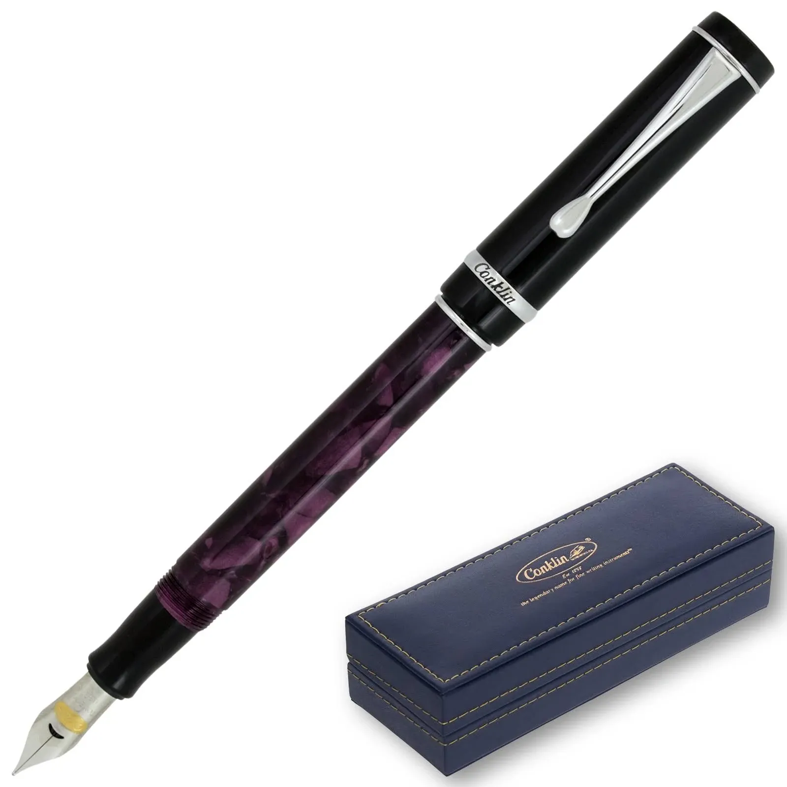 Conklin Duragraph Abalone Nights Fountain Pen - Fine