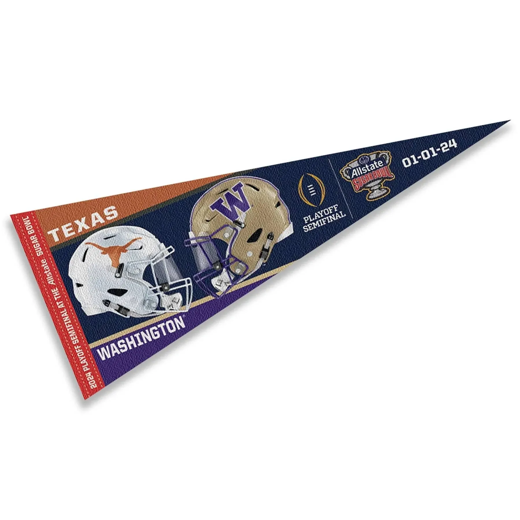 WinCraft Texas Longhorns Pennant 2023 CFP Sugar Bowl Game Dueling Banner