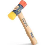 Estwing Rubber Mallet - 12 oz Double-Face Hammer with Soft/Hard Tips & Hickory ...