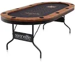 SereneLife 10-Player Oval Foldable Poker Table