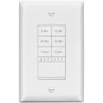  2-Hour Countdown Timer Switch with Wall Plate, 800W, Ground Wire 2 Hours