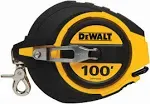 DeWalt 100 ft. L x 0.38" W Closed Case Long Tape Measure Black/Yellow 1 pk