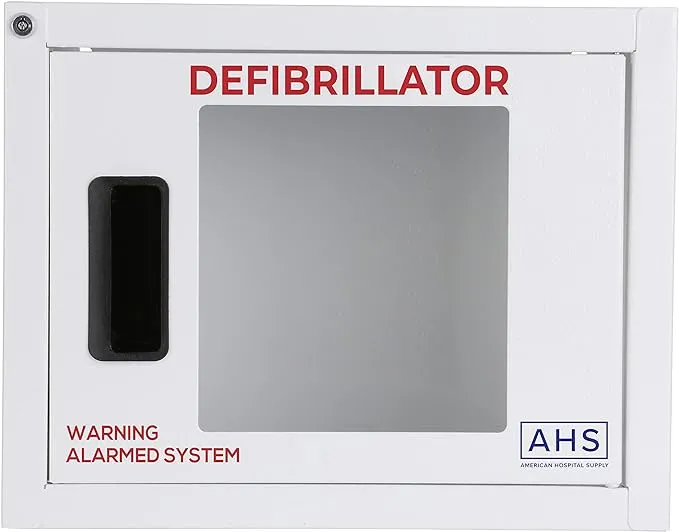 AED Cabinet with Alarm Small, White