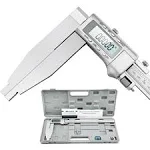 12 Inch Digital Caliper Long Jaw Caliper with 6" Jaw Depth Calipers Measuring Tool All-Metal Frame Large LCD Screen 0.0005"/ 0.01mm Resolution (12"/ 300mm)