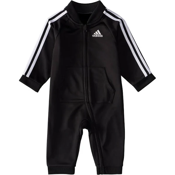 adidas boys Long Sleeve 3 Stripe Tricot Coverall