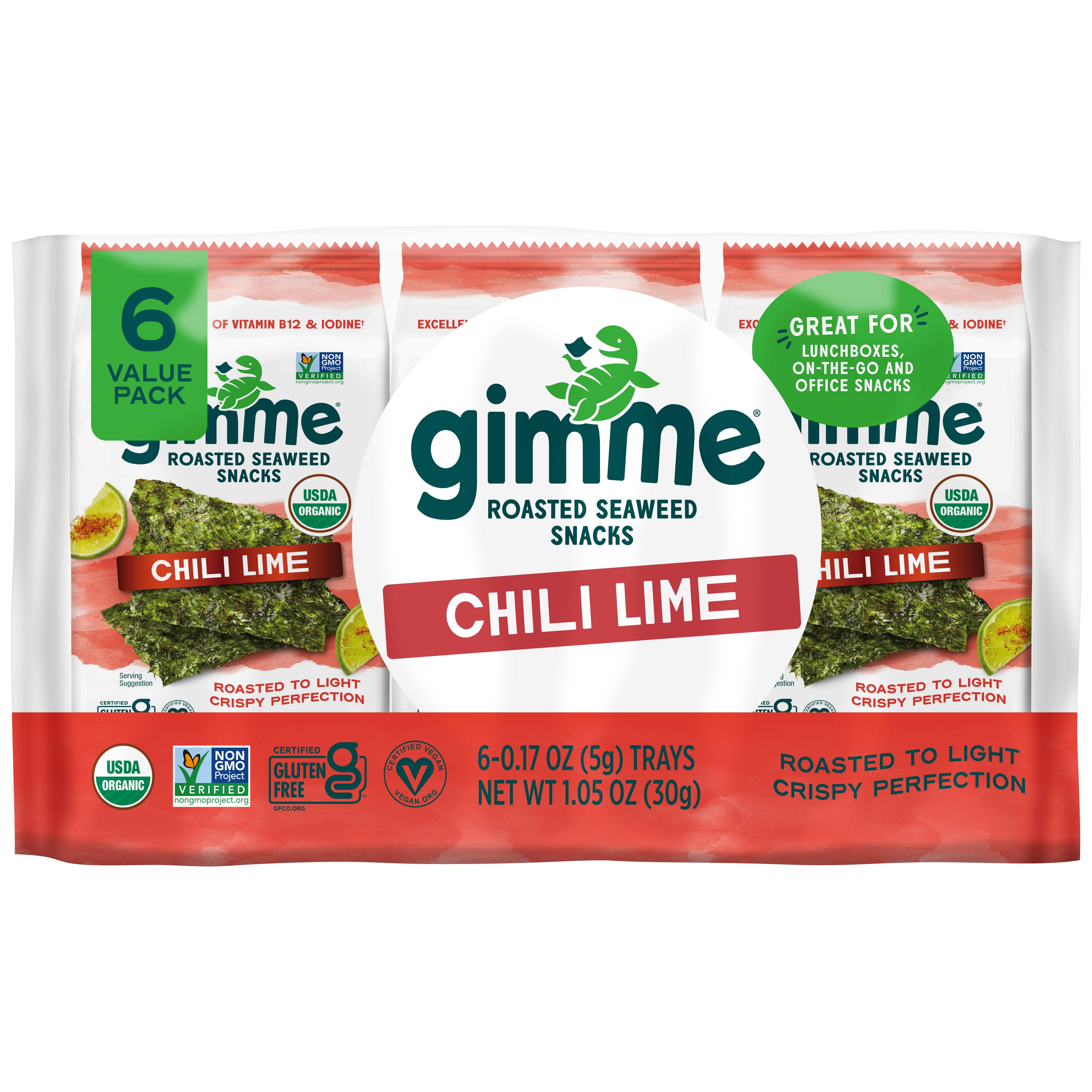 Gimme Chili Lime Roasted Seaweed Snacks (6 Pack)