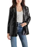 IMANN BLAZER SEQUIN BLACK