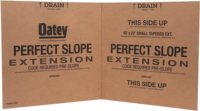 OATEY 41641 Shower Pre-Slope Extension, 40X20, Brown