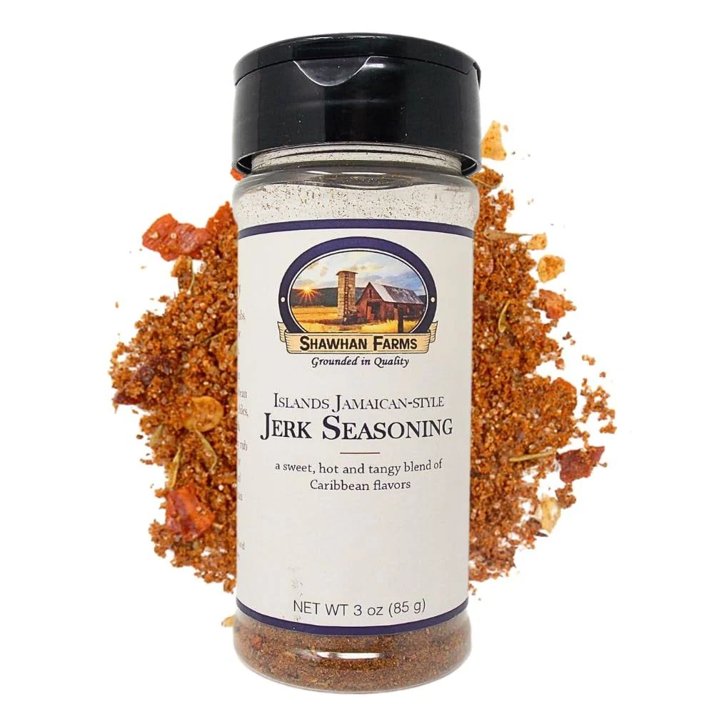 Shawhan Farms Islands Jamaican-Style Jerk Seasoning - Non-GMO - Naturally Gluten Free - Perfect for Meats, Marinades, and Vegetables - 3 Ounce Bottle