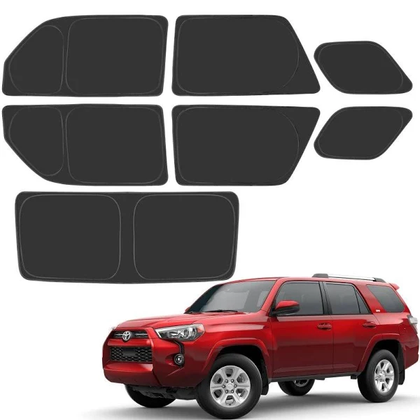 Proadsy 2024 Upgrade Window Sun Shade for 5th Gen 4Runner 2010-2024 Side Rear Window for Baby/Camping UV Rays and Privacy Protect Accessories Set of 7