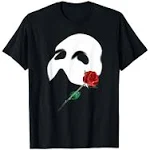 Official &#039;Phantom of the Opera&#039; Vintage Mask &amp; Rose T-Shirt