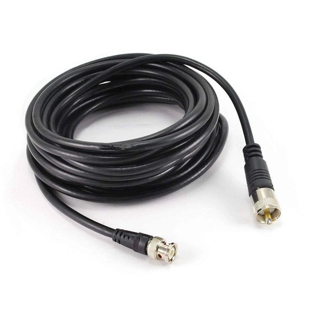 25ft RG8x Coax UHF (PL259) Male BNC Male Plug 50 ohm Antenna Ham Radio Cable