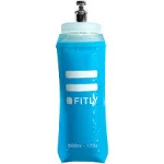 Large Soft Flask - 17 oz (500 ml) - Shrink As You Drink Pocket Soft Water Bottle for Hydration Pack/Running Vest- Folding Water Bottle for Running, Hiking, Cycling - Ski Water Bottles (F5L)