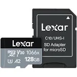 Lexar Professional 1066x UHS-I microSDXC Memory Card with SD Adapter