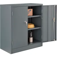 Global Industrial Unassembled Counter Height Cabinet, 36x24x42, Gray