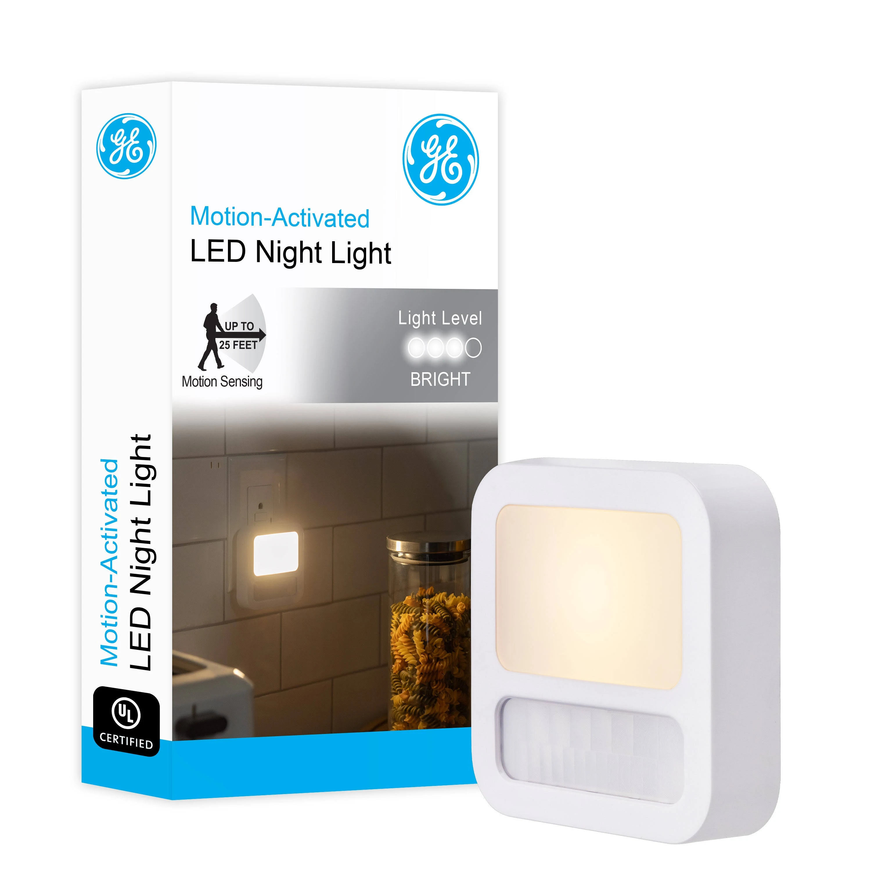 GE Motion Activated LED Night Light, Dusk-to-Dawn, 20 Lumens, 40865