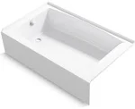 KOHLER K-26107-LA Entity 60" x 36" alcove bath with left drain