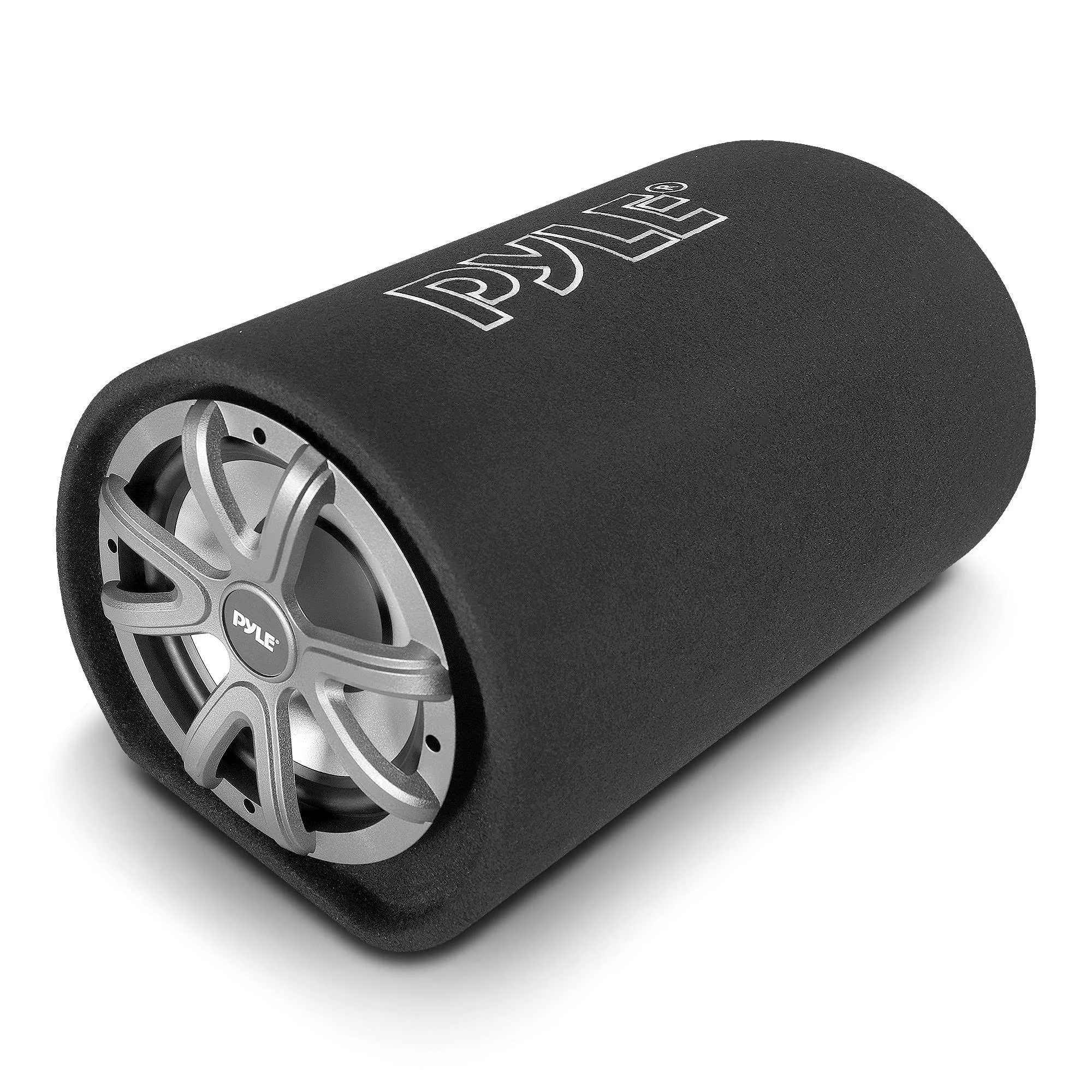 Pyle10-inch Carpeted Subwoofer Tube Speaker 500-Watt High Power Car Audio Sub Bass Enclosure System, Size: 18.9 inch x 12.2 inch x 13.4 inch PLTB101