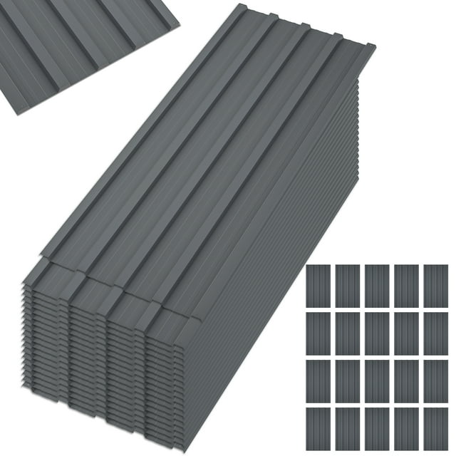 QDXDX 25 Pcs Galvanized Metal Roof Panels