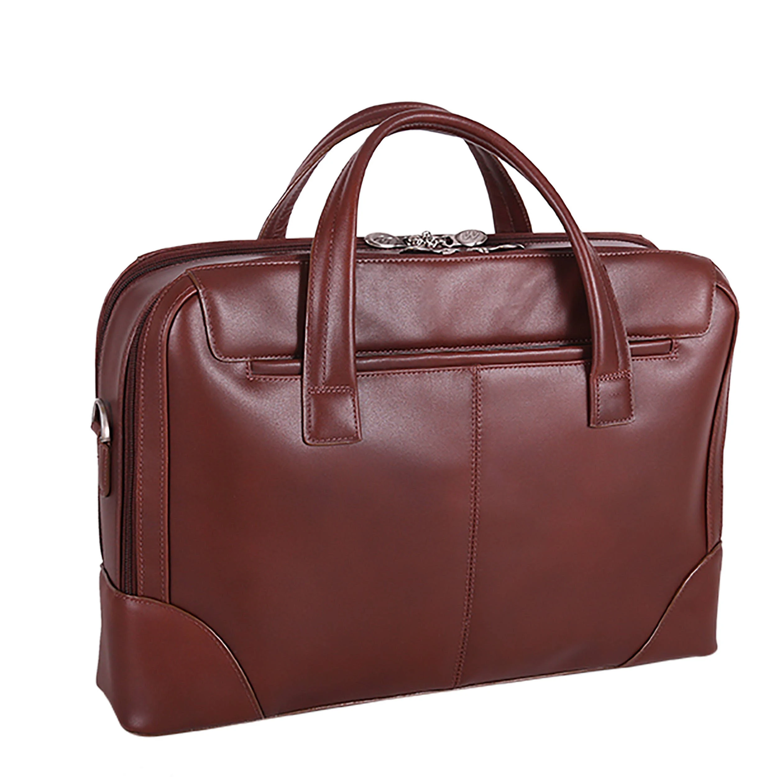 McKlein Harpswell 17" Leather Dual Compartment Laptop Briefcase