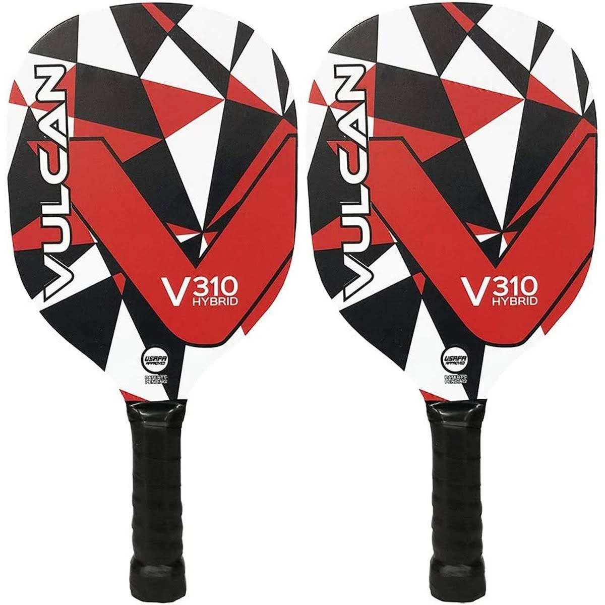 Vulcan V310 Starter Pickleball 2-Paddle Set - Rouge Red Geo