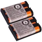 2 Pack HHR-P107 NI-MH Rechargeable Battery for Panasonic 3.6V 650mAh Battery for Cordless Phones…