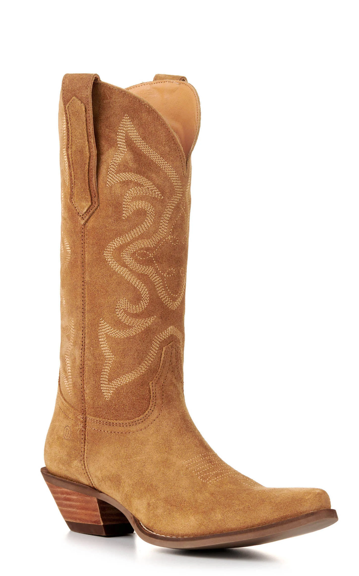 Dingo Women's 13" Out West Brown Suede Snip Toe Western Boot