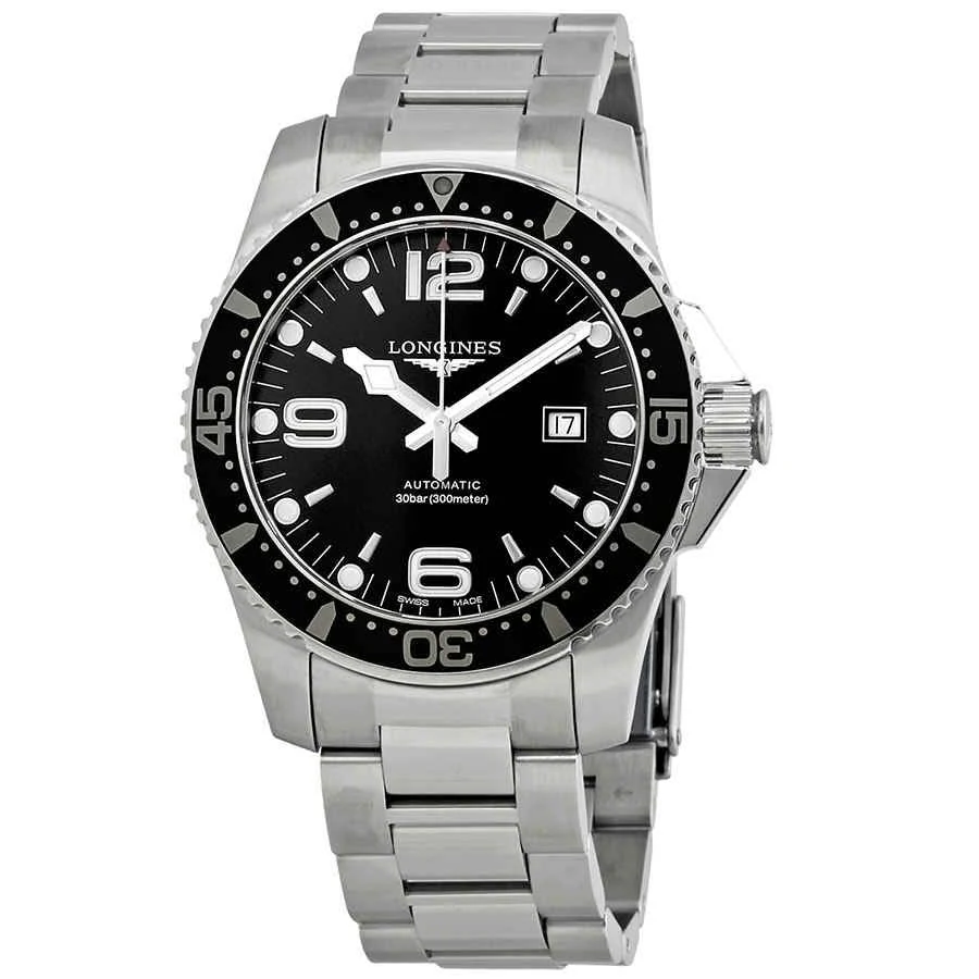 Longines HydroConquest Automatic Watch Black Dial Men's