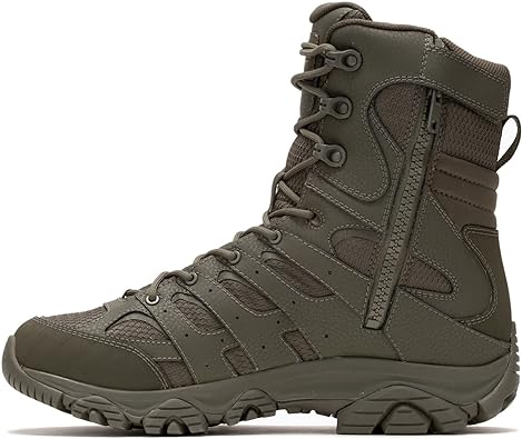 MERRELL Men's Moab 3 8in Coyote Wide Tactical Waterproof Boots - 11.5 (J004107W)