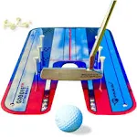 EyeLine Golf Groove Plus Putting Mirror Training Aid - Top Putting Trainer for Alignment & Stroke Improvement - Indoor/Outdoor Practice, Used by Tour Pros, Includes 6 Indoor Putting Posts