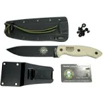 ESEE -CM6 Plain Edge Black Kydex Sheath Micarta Handles