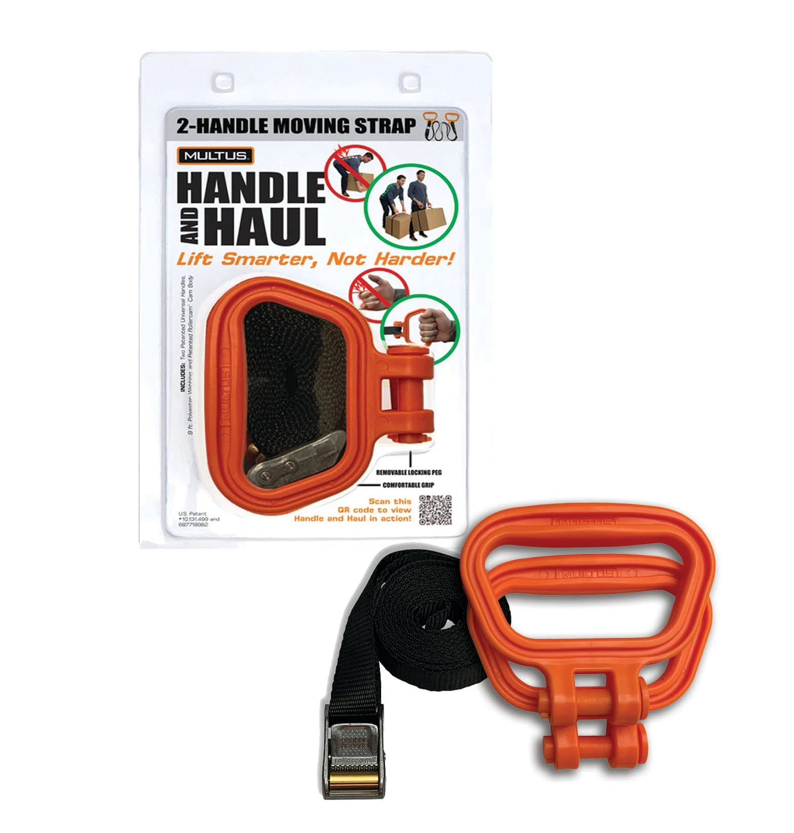 Multus Handle and Haul 2 Handle Adjustable Moving Strap for Lifting