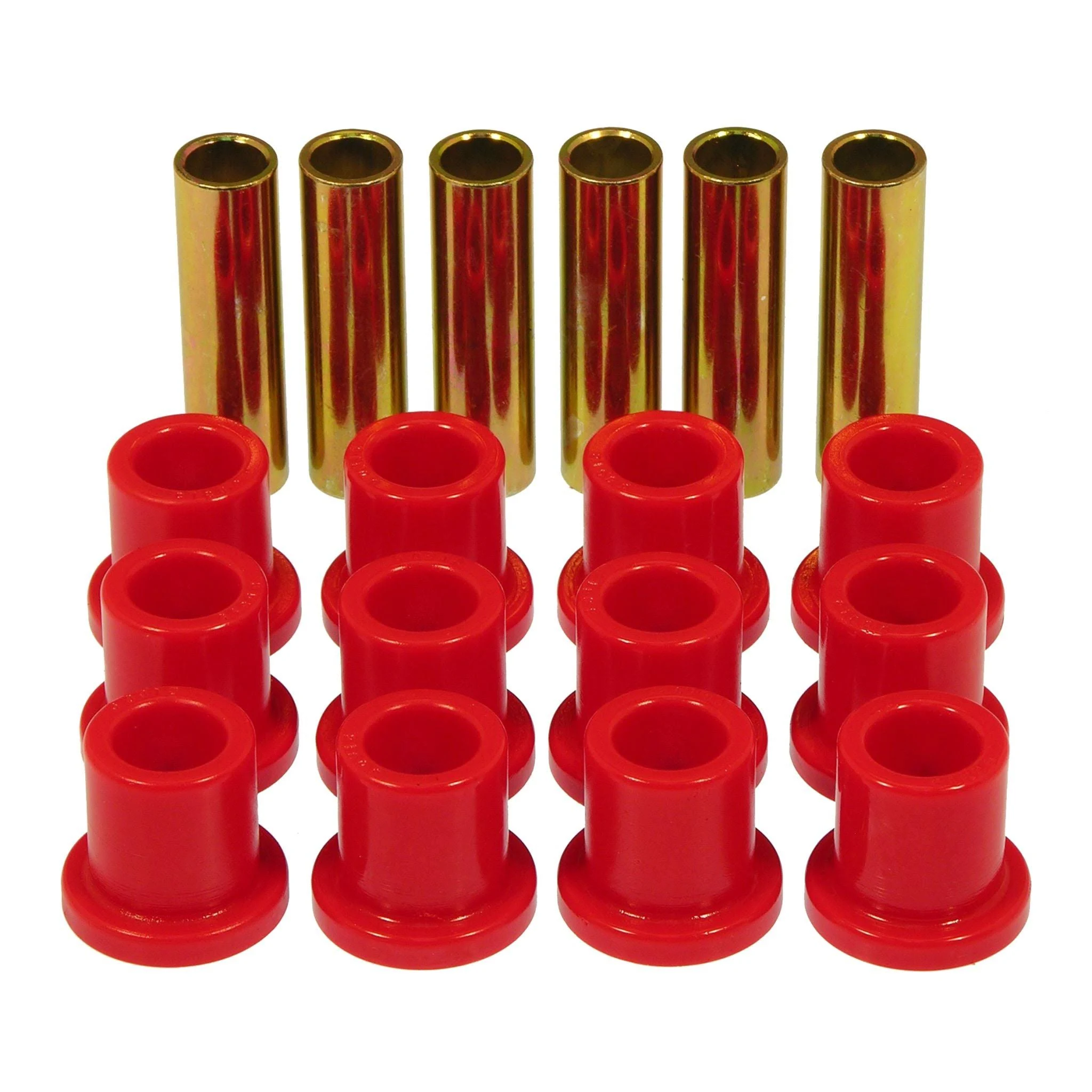 Prothane 6-1001 Red Rear Spring Eye and Shackle Bushing Kit