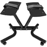 Ativafit Adjustable Dumbbell Stand Fitness Dial Dumbbell Rack with Adjustable Belt for Home Gym Set