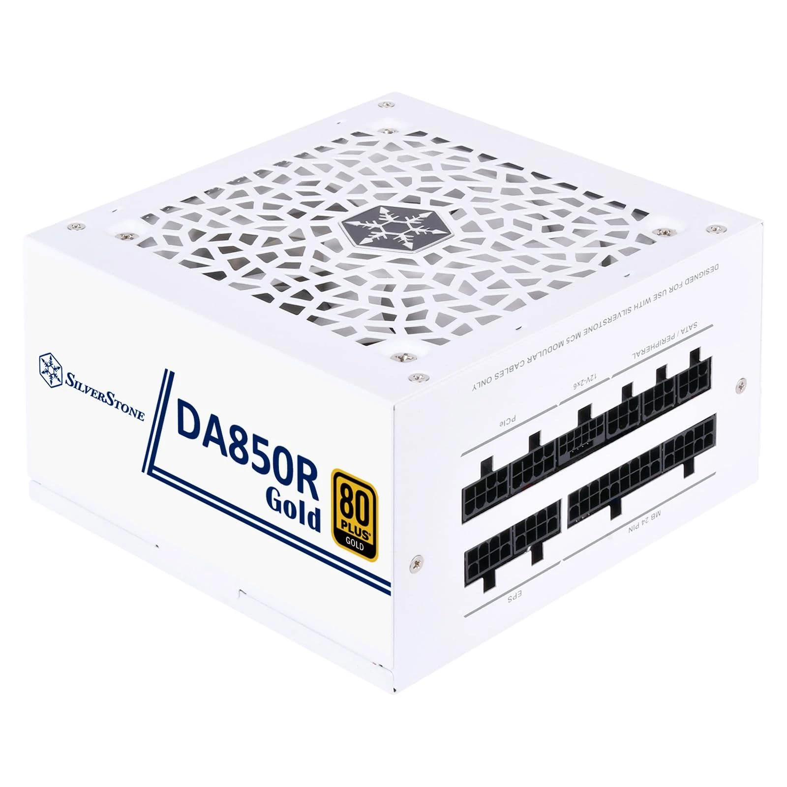 SilverStone Technology DA850R Gold 80 Plus Gold 850W ATX 3.0 & PCIe 5.0 Power Supply with White casing, White Fan, and White Cables, SST-DA850R-GMA-WWW (SST-AX0850MCGD-C)