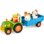 BATTAT FARMING FUN TRACTOR – Lights &amp; Sounds Toy Tractor – 7Pc~NEW~TODDLE<wbr/>R TOY