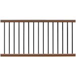 NewTechWood Railing Kit 36&#034;x72&#034; Hemispheres Brazilian Ipe Composite Heavy Duty