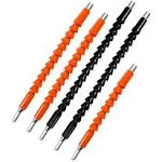 Veinardyl 5 Pcs Flexible Drill Bit Extensions 11.8 9.8 7.9 Inch 1/4&#039;&#039; Hex Shank 