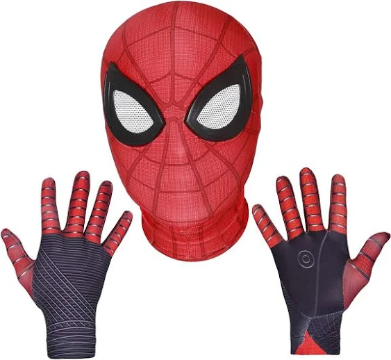 Halloween Christmas Superhero Mask and Gloves Gift, Cosplay Costumes Mask for ...