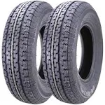 Libra Trailer Parts Set 2 Trailer Tires ST205/75R14 8PR Load Range D Steel Belted